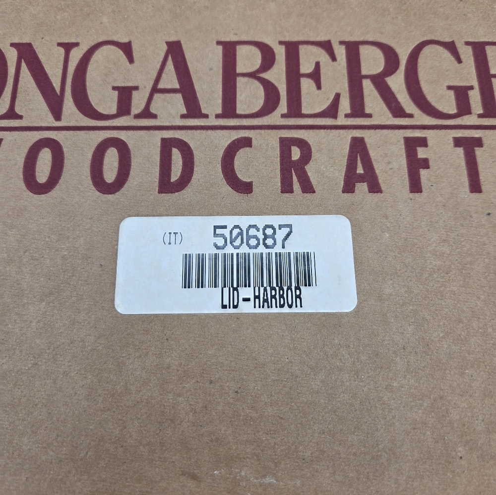 Longaberger Woodcrafts Harbor Lid New in Box - Picture 5 of 5